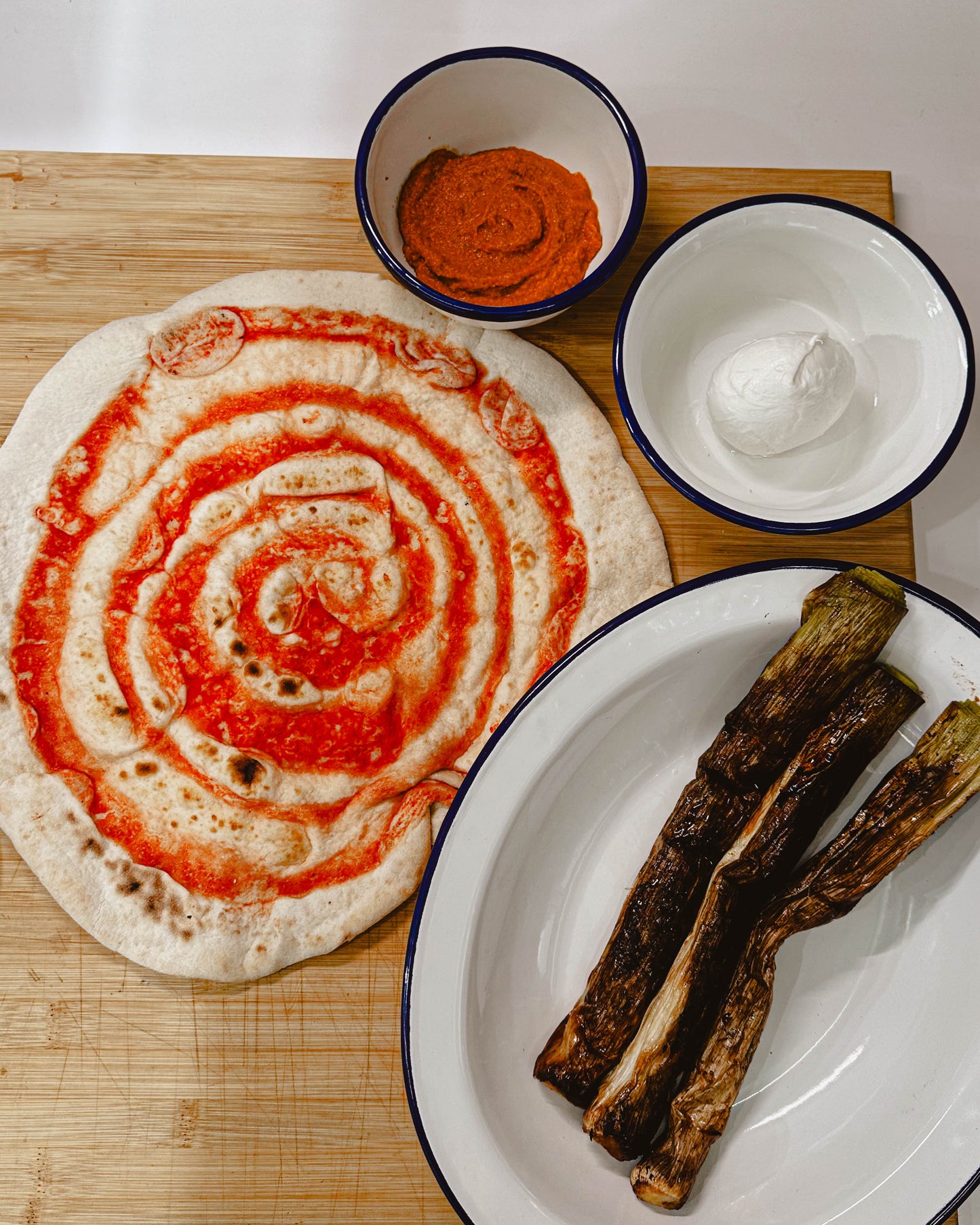Pizza calçotada