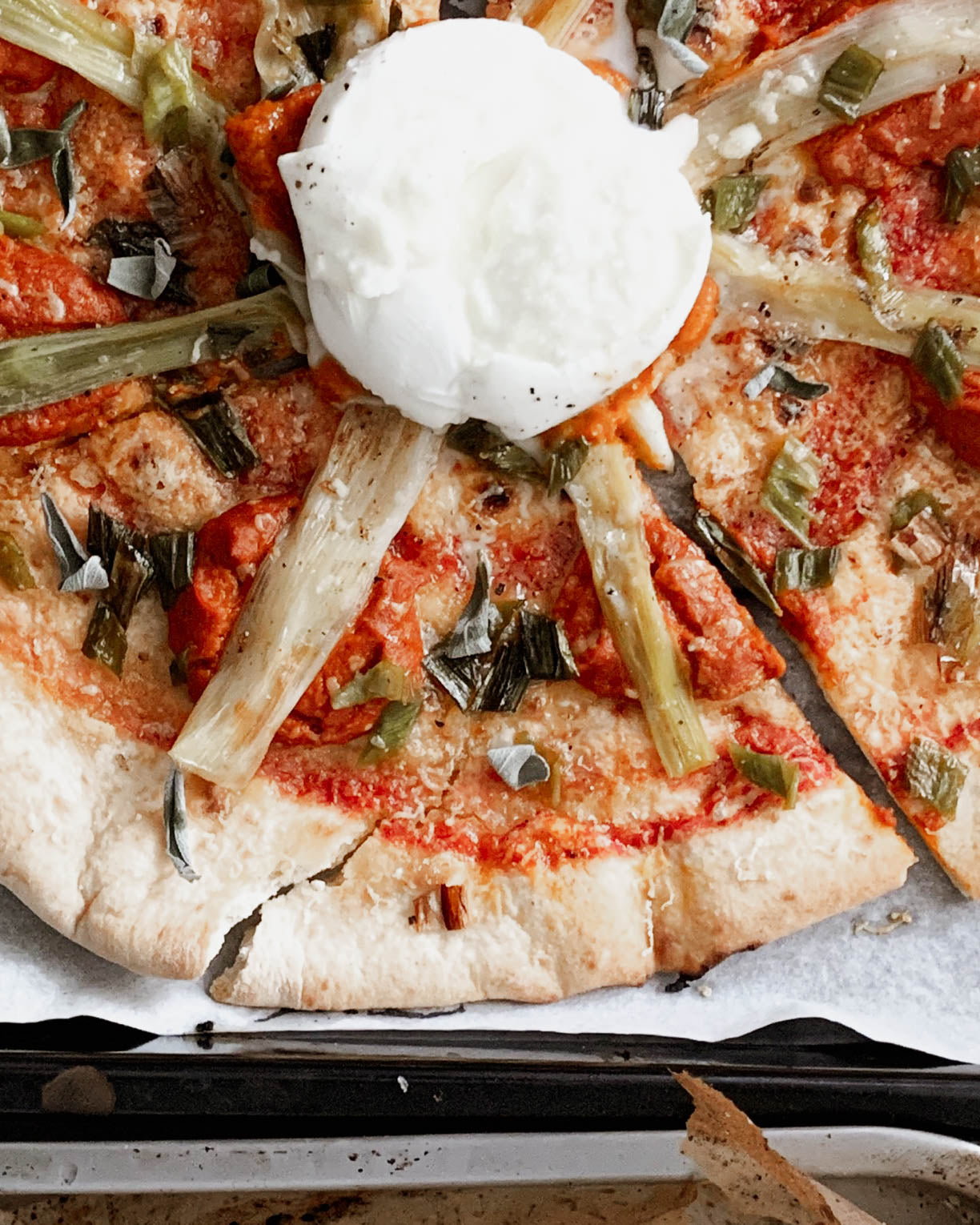 Pizza calçotada