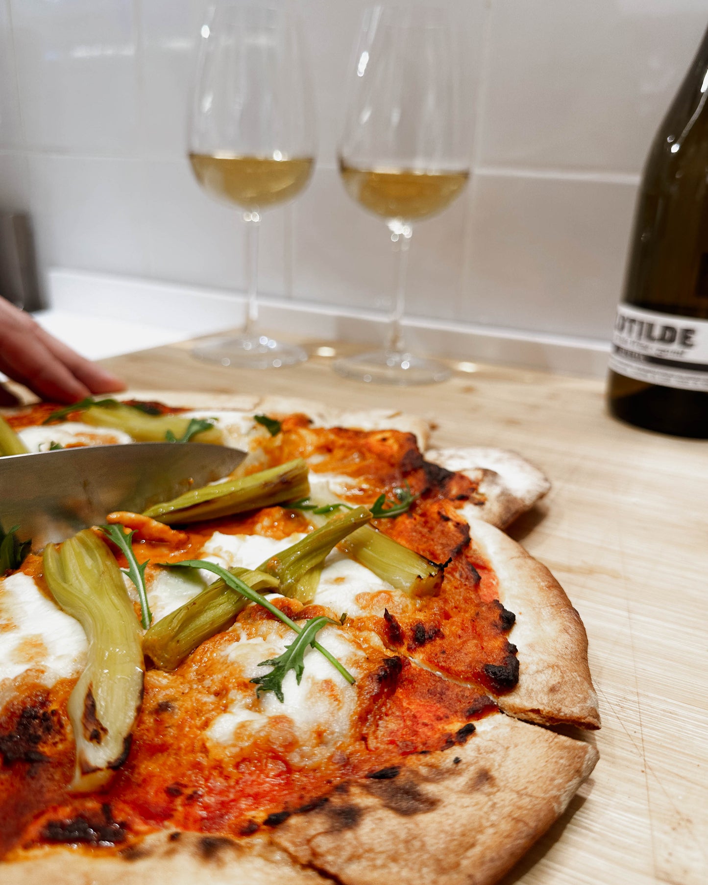 Pizza calçotada