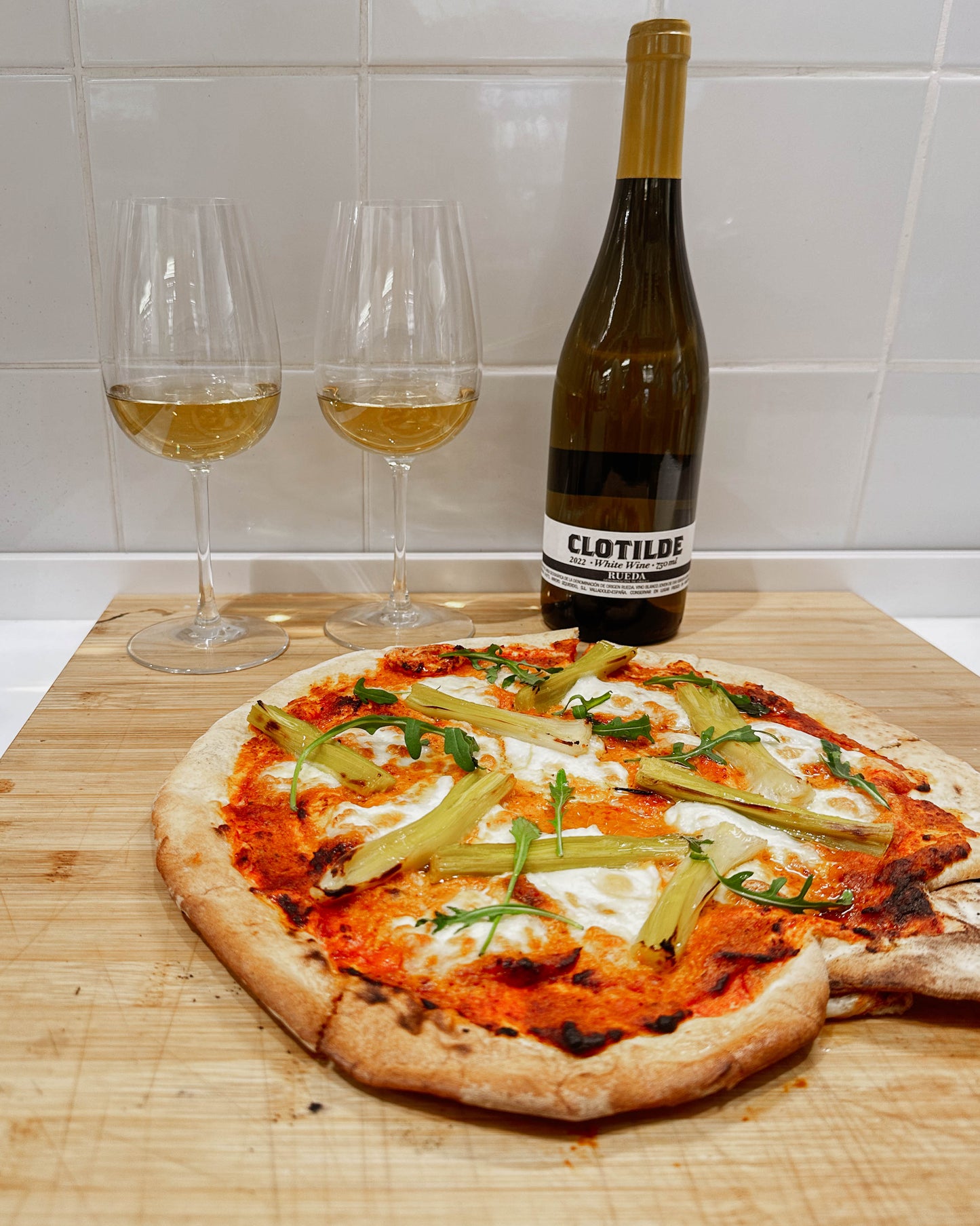 Pizza calçotada