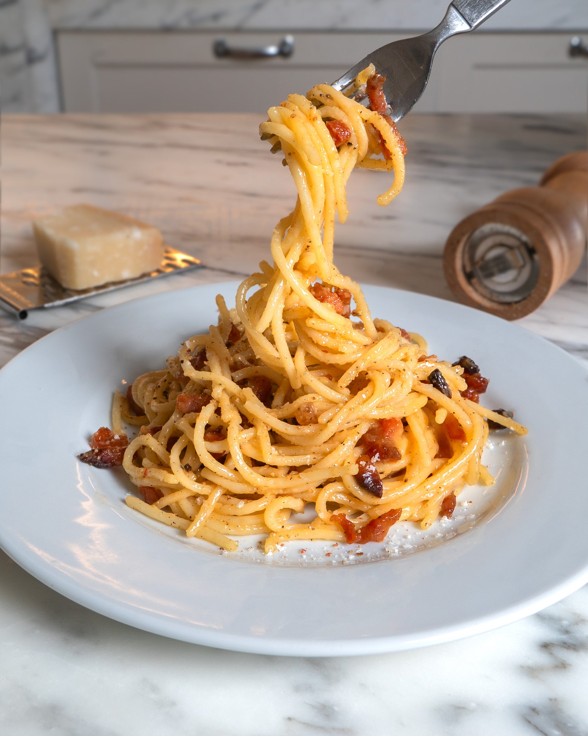 carbonara con guanciale