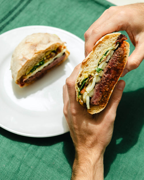 hamburguesa gourmet de carne premium