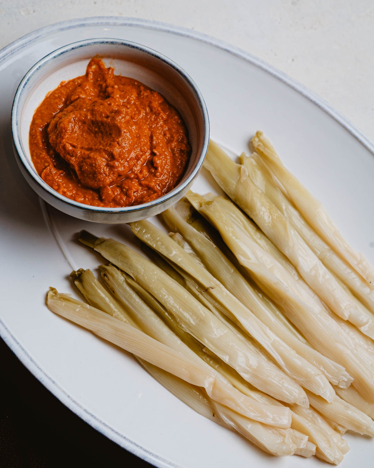 Calçots limpios y cocidos