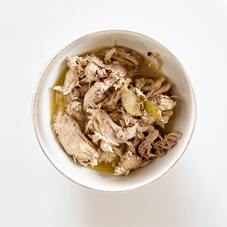 Desmigado de conejo en escabeche