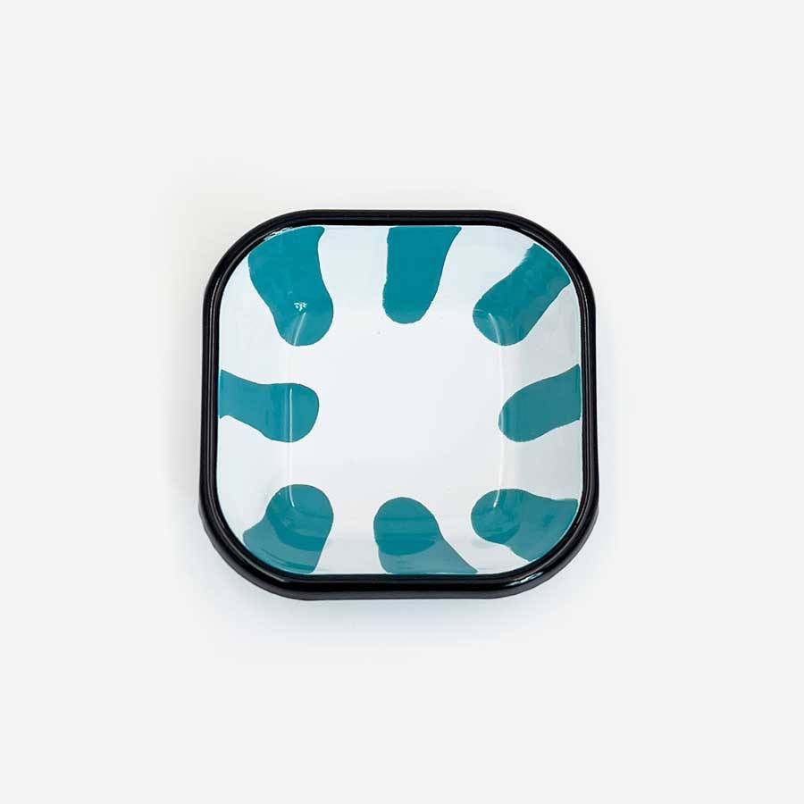 A Little Color Turquoise Green Square Meze Plate