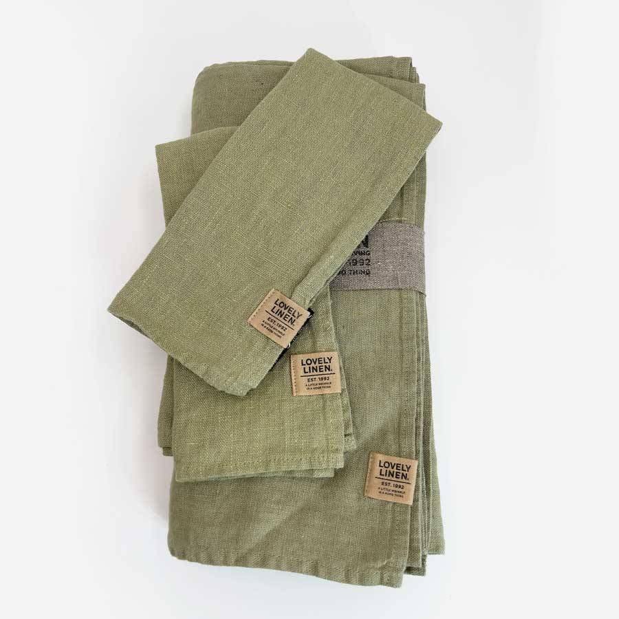 Mantel lino aguacate