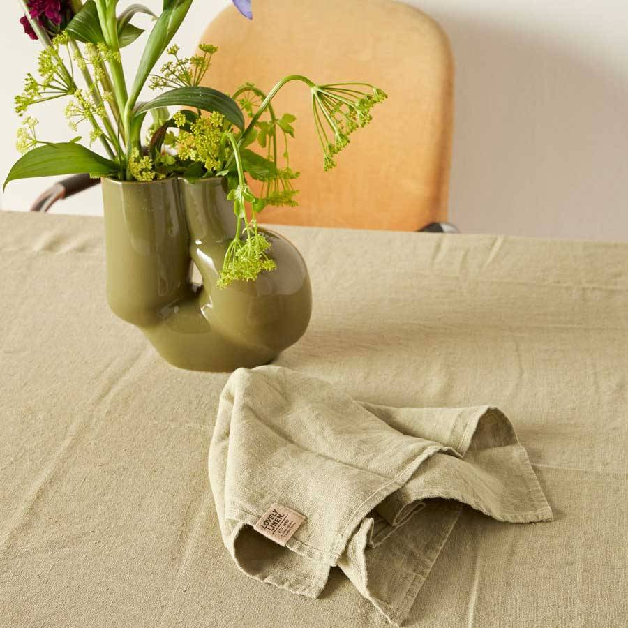 Mantel lino aguacate