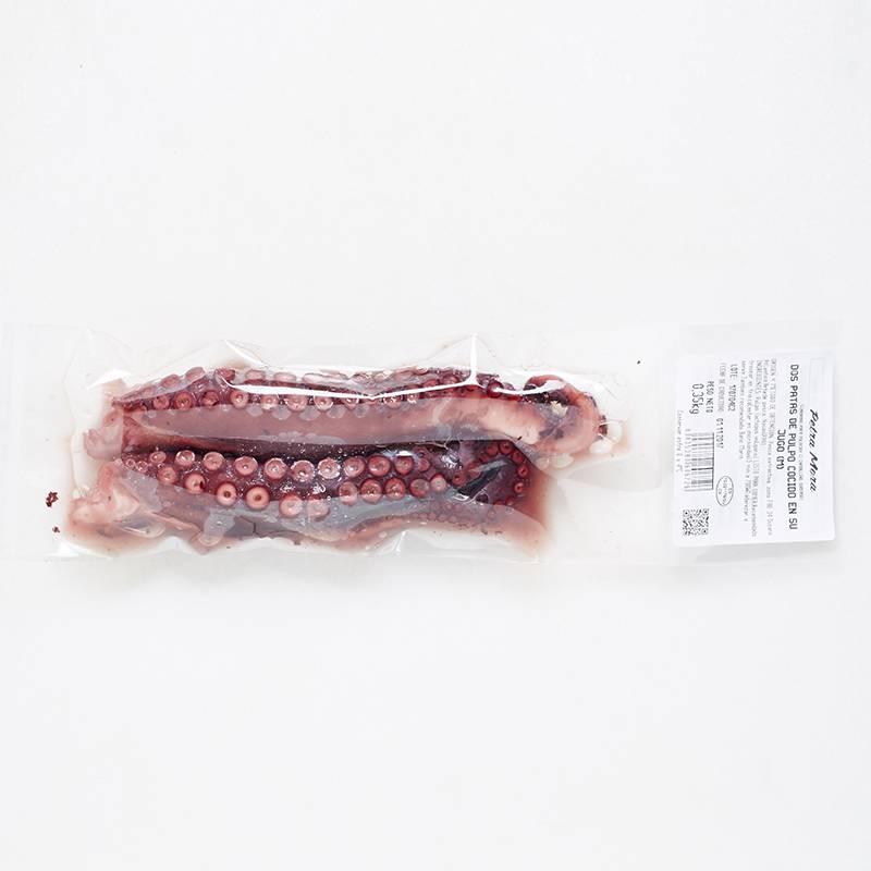 Pulpo cocido al vapor en su jugo 2 patas