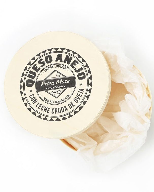 Caja de madera redonda para queso 22x12 cm diam 25