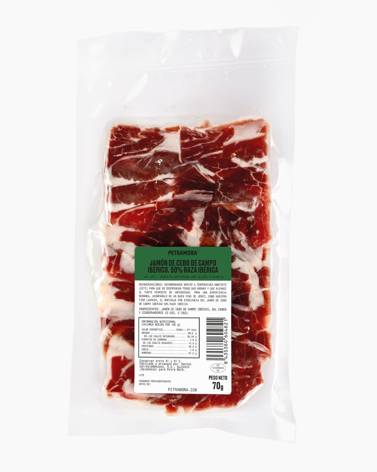 Jamón de cebo de campo ibérico 50% raza ibérica 70g