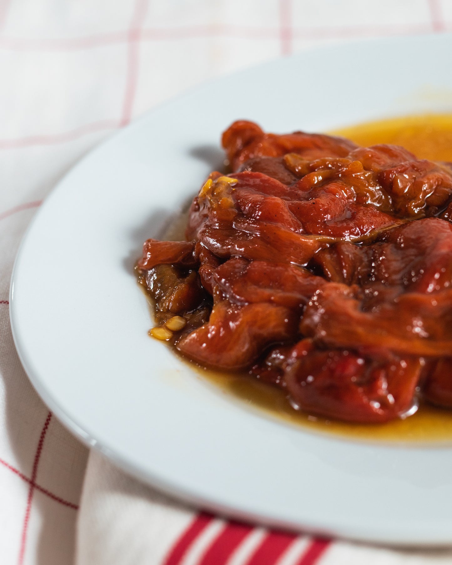 Pimientos asados a la llama