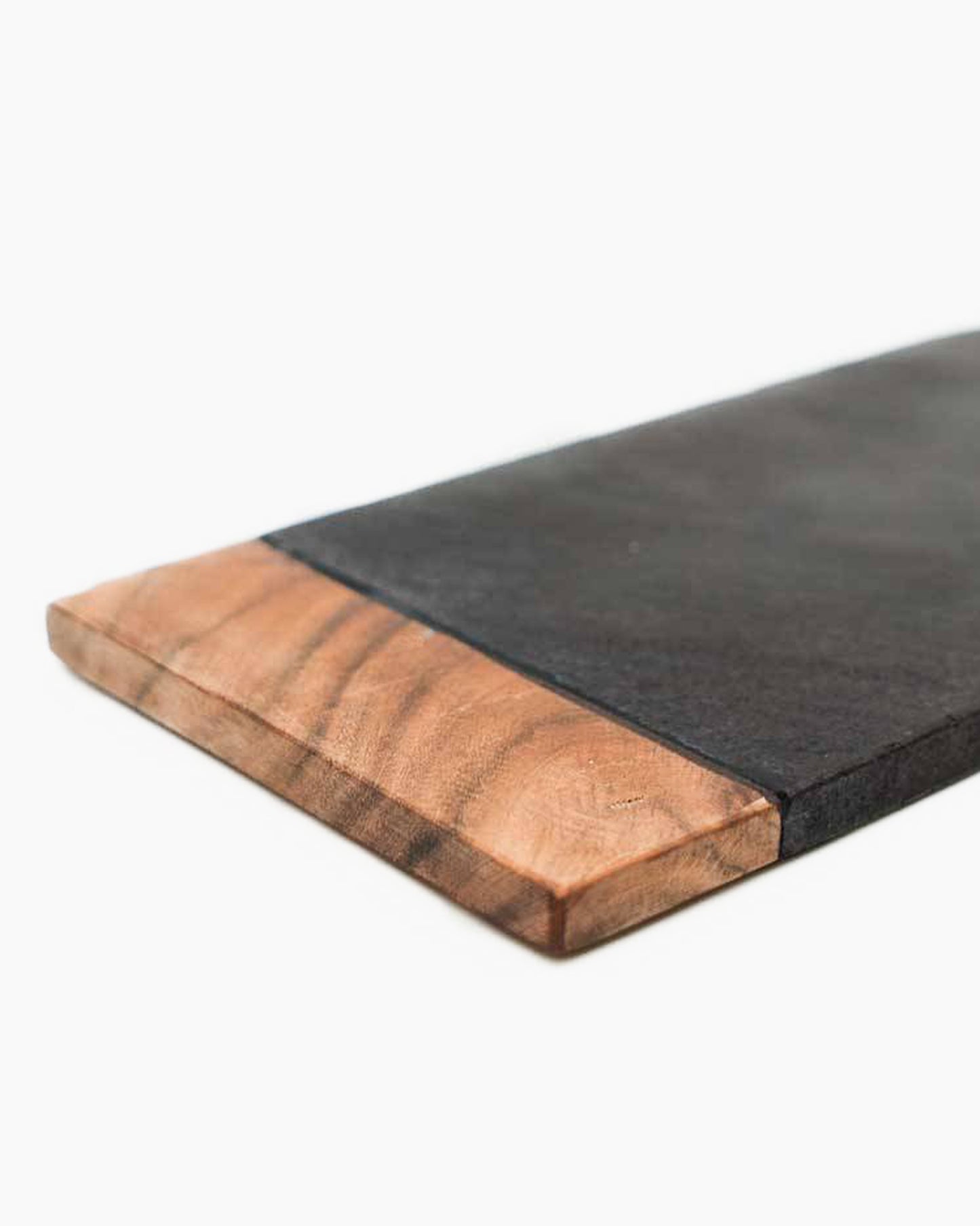 Tabla de picar marmol negro madera acacia