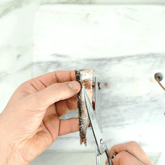 Como limpiar anchoas en salazon