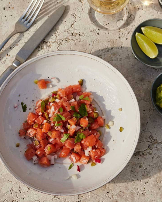 tartar de salmón