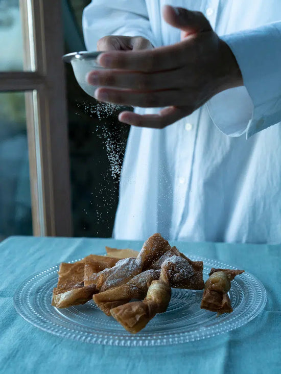 caramelos de queso azul de valdeón con chutney de mango