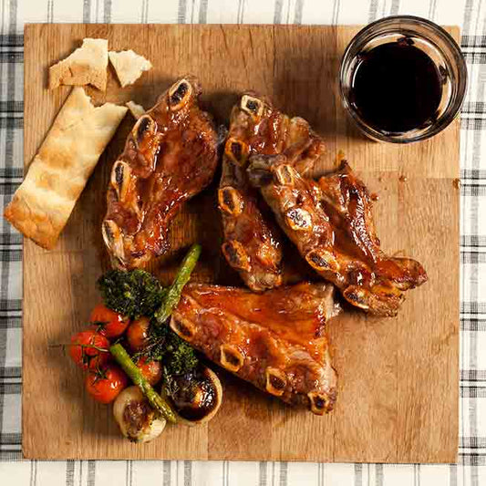 churrasco de ternera con salsa barbacoa