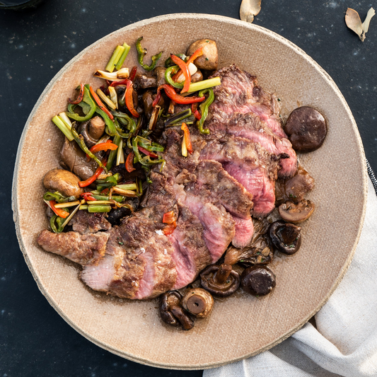 pluma de cerdo iberico con setas