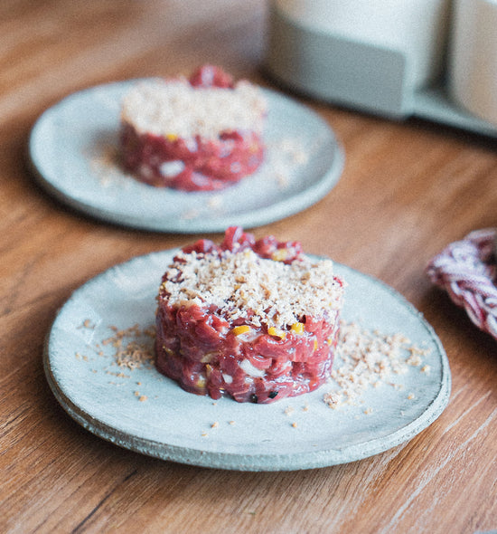 tartar de solomillo con foie de pato trufado