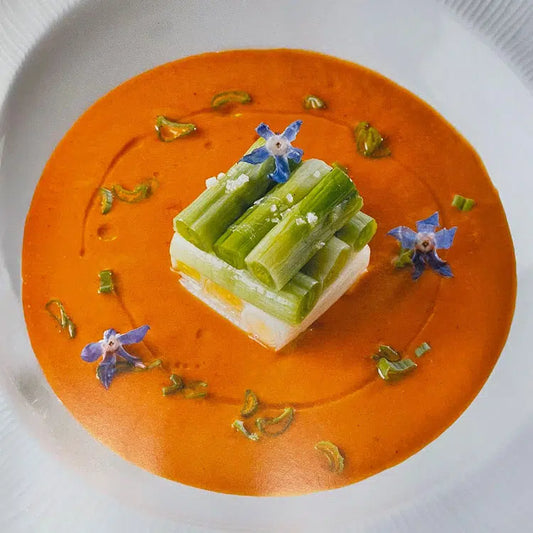 crema de romesco con calçots de los hermanos torres
