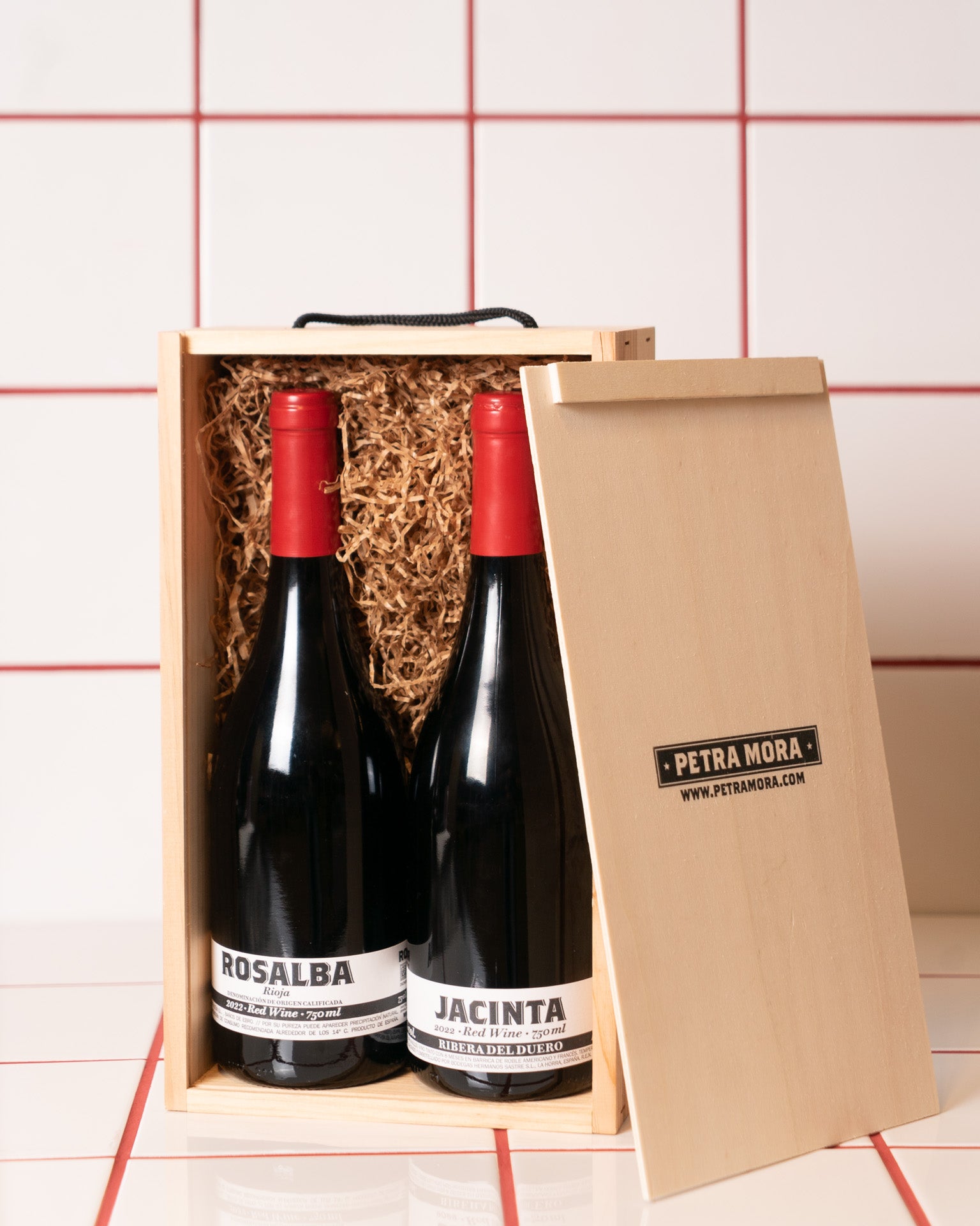 cesta regalo botellas tinto