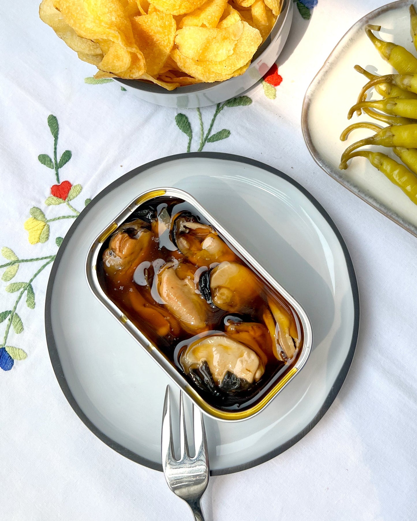 Mejillones con algas en escabeche blanco 130 g
