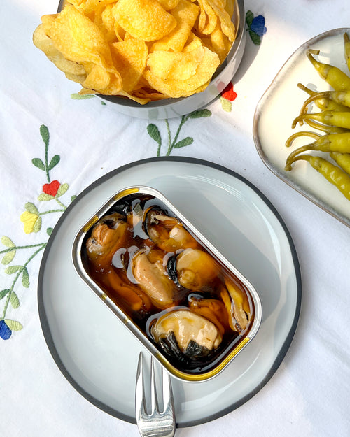 Mejillones con algas en escabeche blanco 130 g