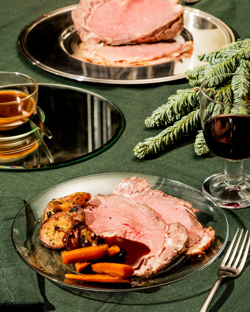 Roastbeef de ternera asado con salsa de vino tinto