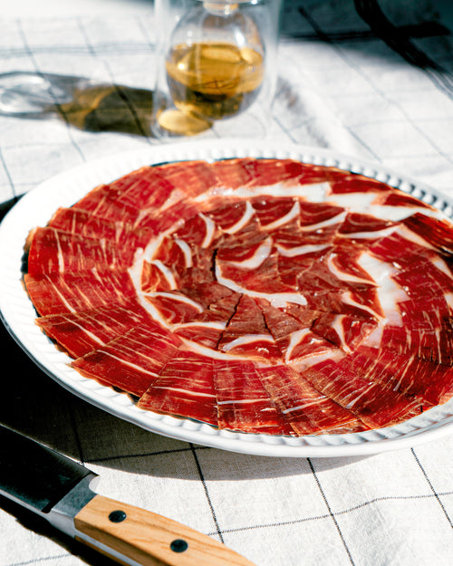 Jamón de bellota 100% Ibérico a cuchillo plato 100 g