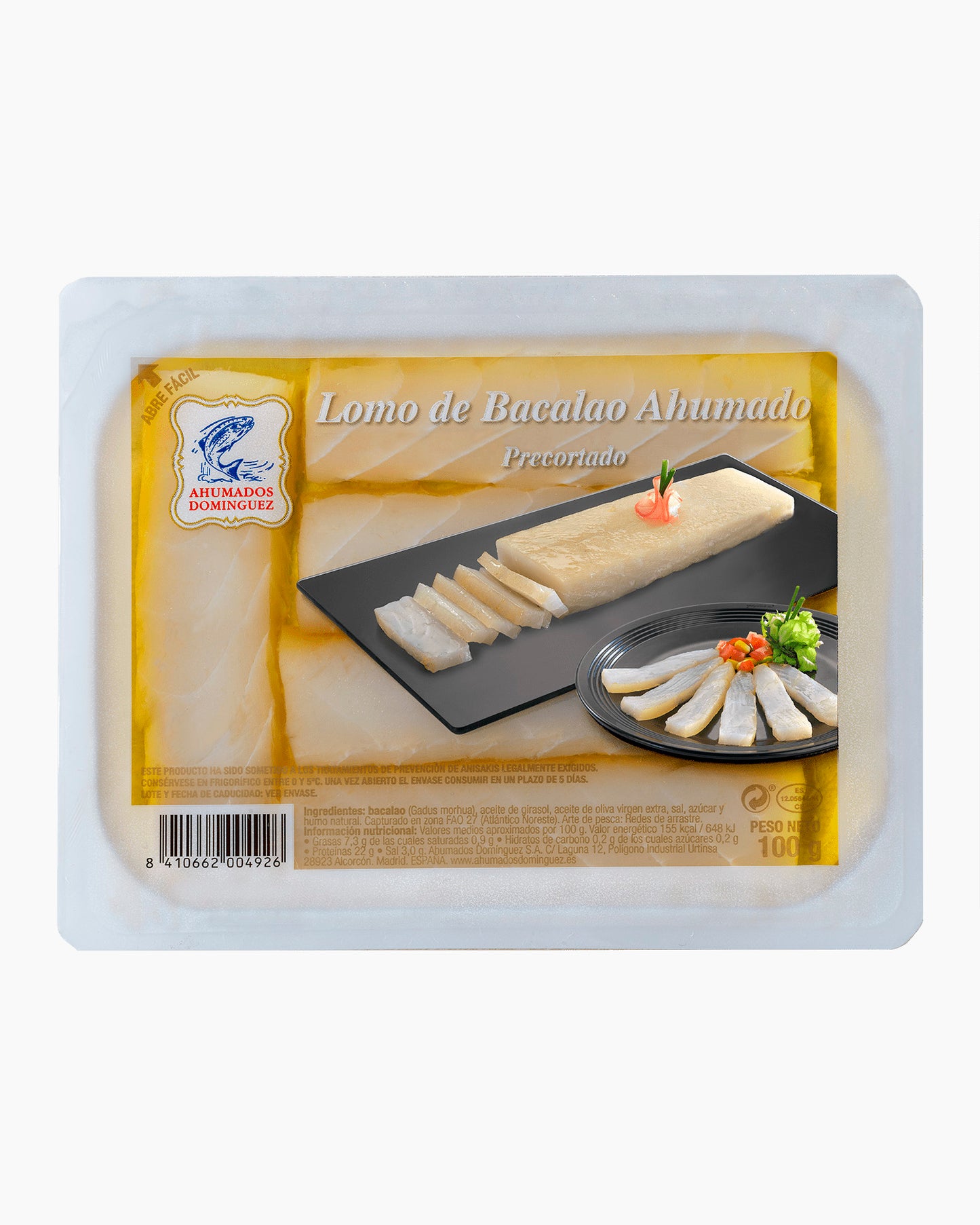 Lomo bacalao ahumado Ahumados Domínguez 100g