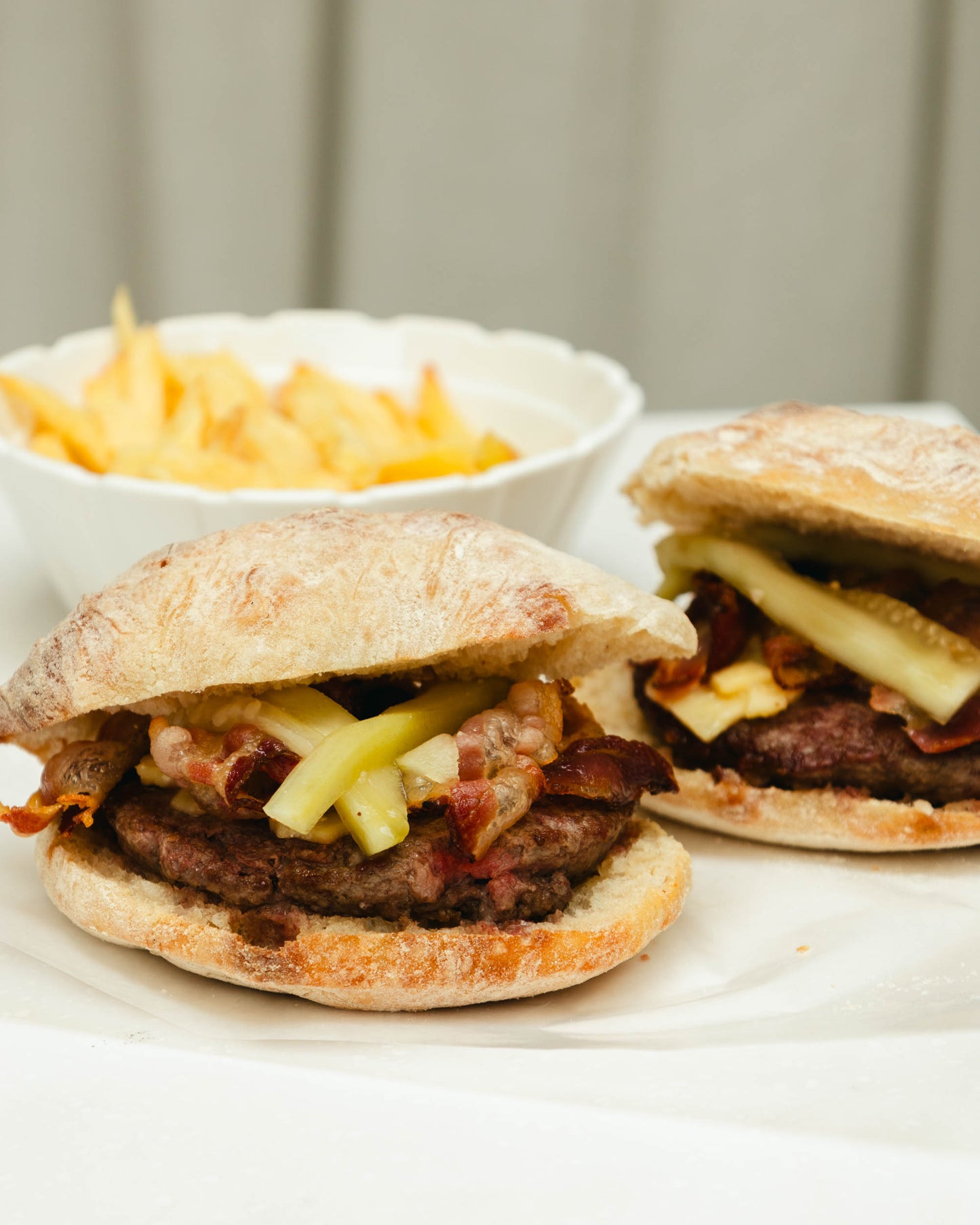 mollete de pan de cristal para hamburguesas