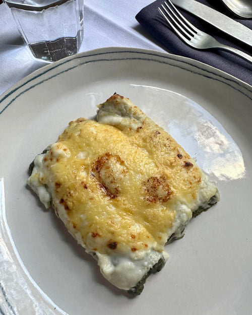 Canelones con espinacas