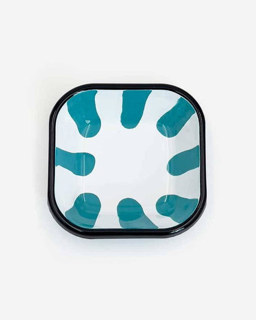 A Little Color Turquoise Green Square Meze Plate