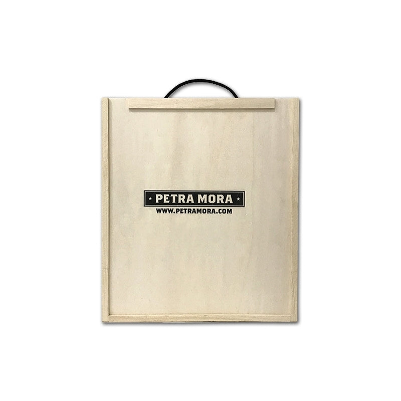 Caja de madera tres botella