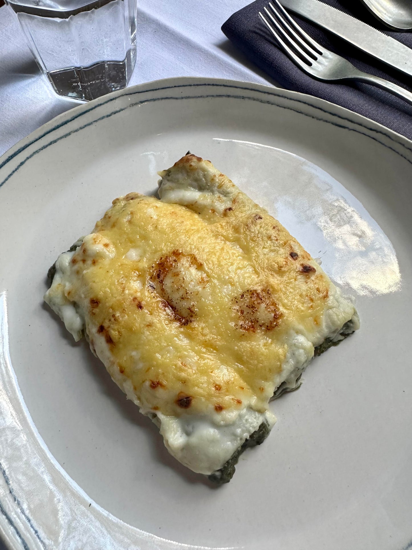 Canelones con espinacas