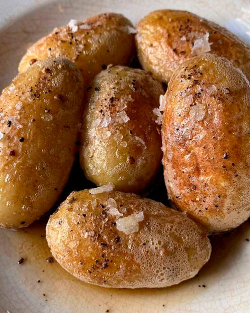 Patatas ahumadas y confitadas en mantequilla
