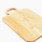 Tablero de madera con mango y asas redondas